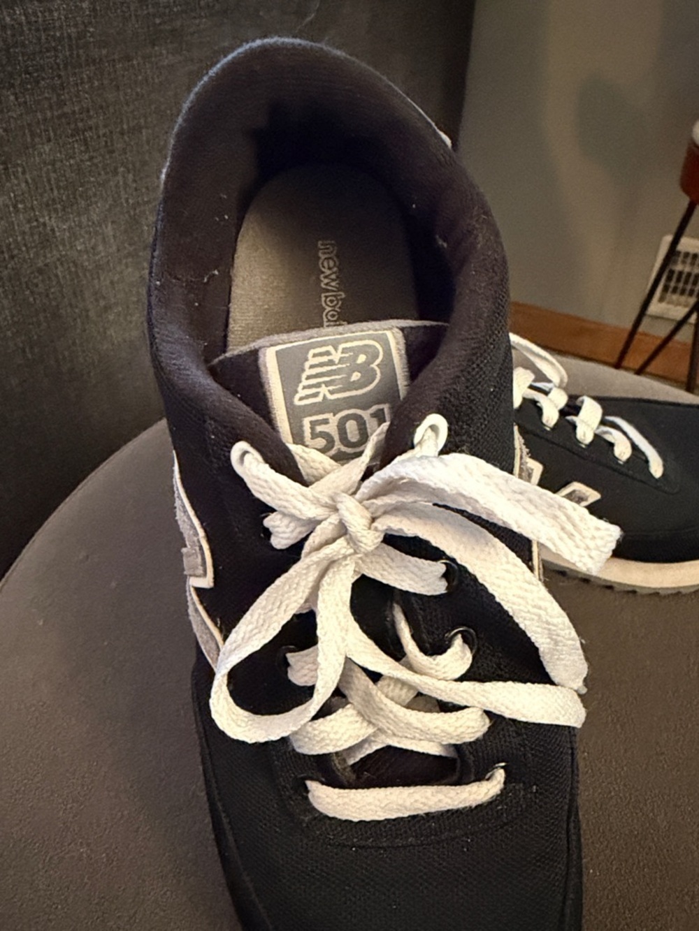 New Balance 501 Black & Grey Womens 7.5 Sneakers Running Athletisure - Picture 5 of 10